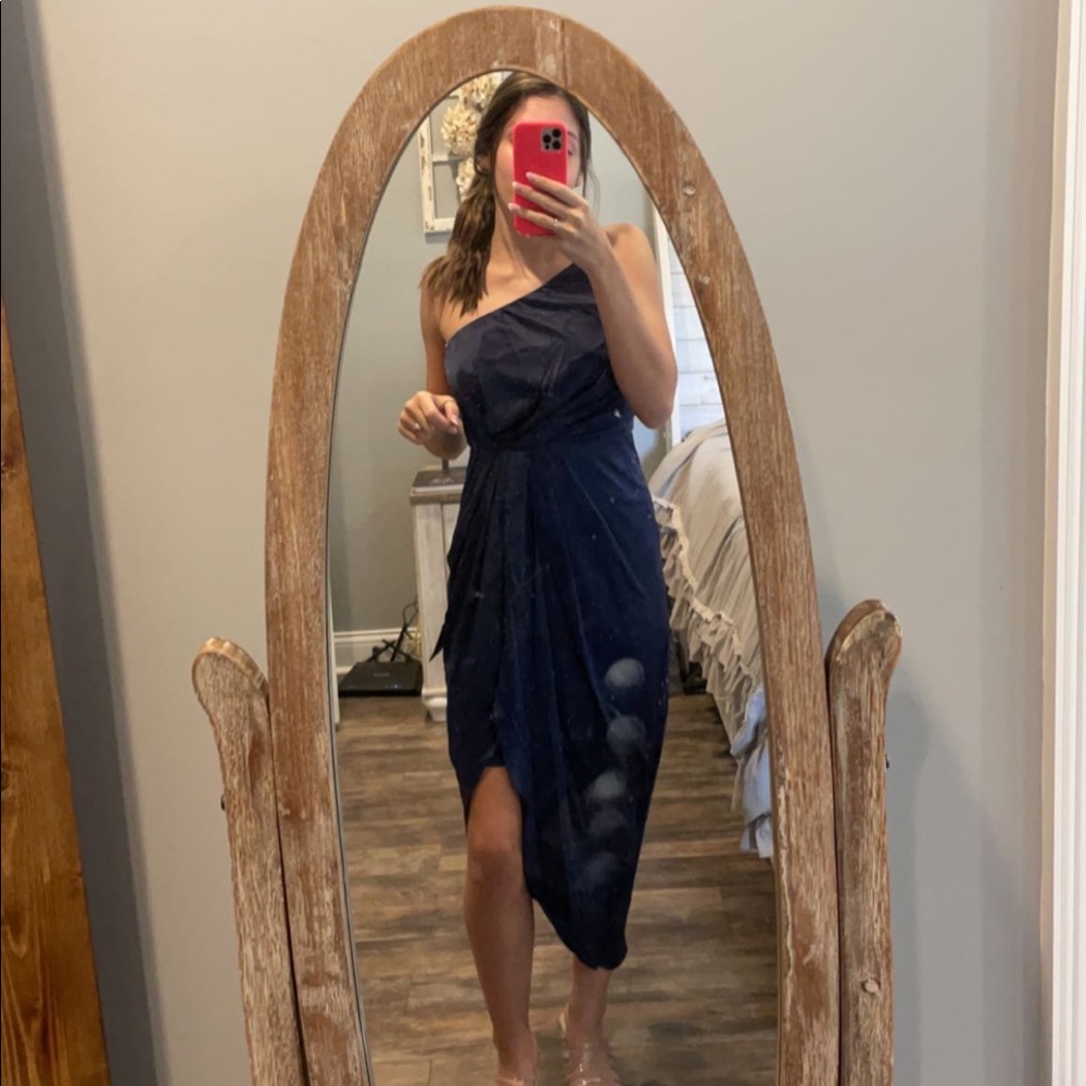 navy blue cocktail dress